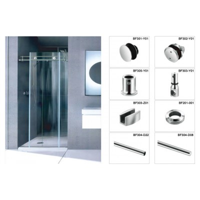 Customized Sliding Glass Shower Door Hardware for Decoration